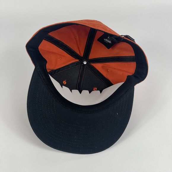 Harley Davidson Motor Cycles Men's Orange and Black‎ Hat Fitted,cotton SZ 7 3/4 - Picture 5 of 7